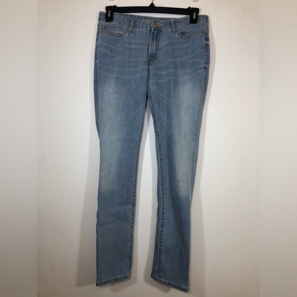 Old Navy Boyfriend Jeans Women’s Sz 8 Blue Denim Regular Fit Straight Leg EUC - Picture 2 of 9